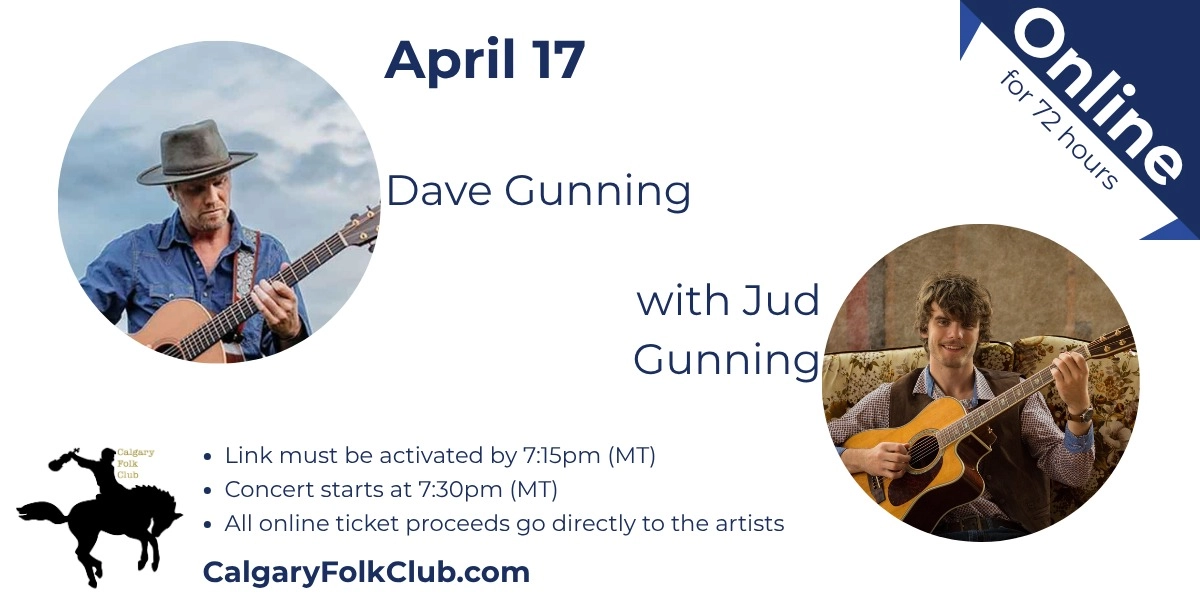 Event image for ONLINE _ Dave Gunning (NS) with Jud Gunning (NS)