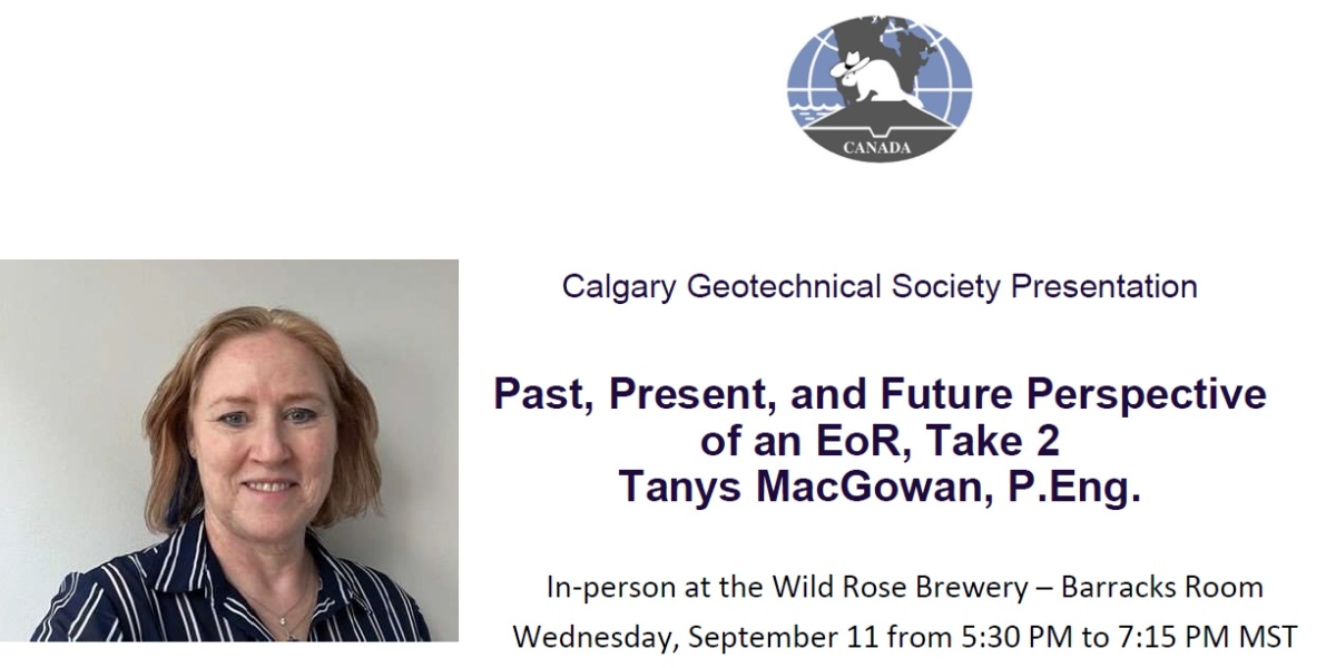 Event image for CyGS Presentation (September 11, 2024): Tanys MacGowan, P.Eng.