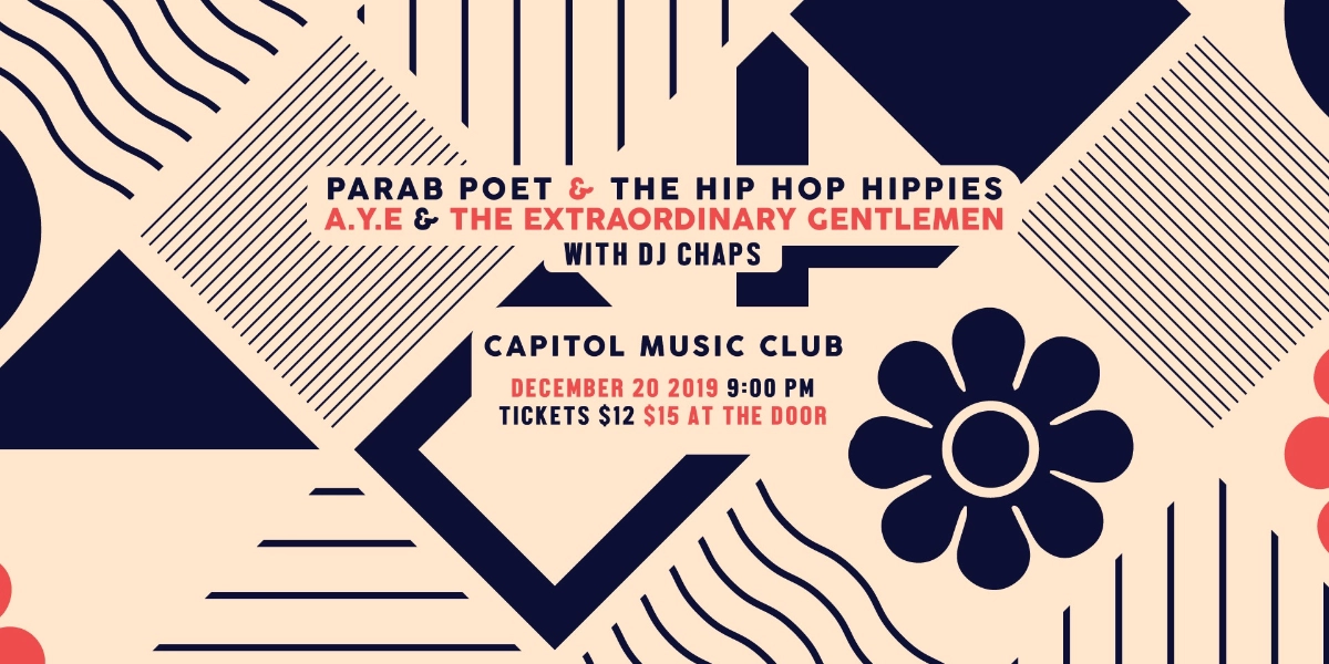 Event image for Parab Poet & The Hip Hop Hippies w/ Hoodoo Mafia and DJ Chaps