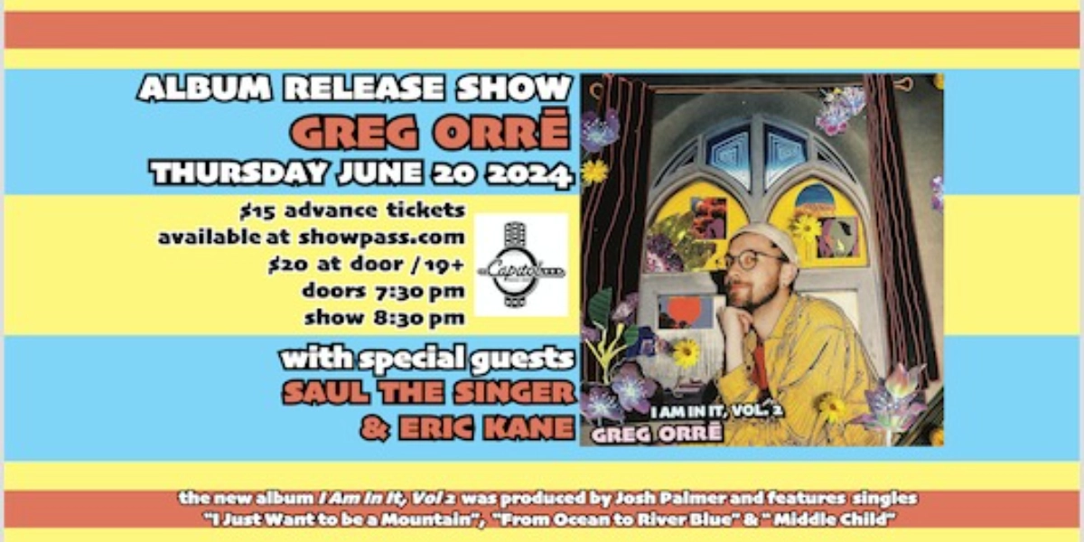 Event image for Greg Orre Album Release Show