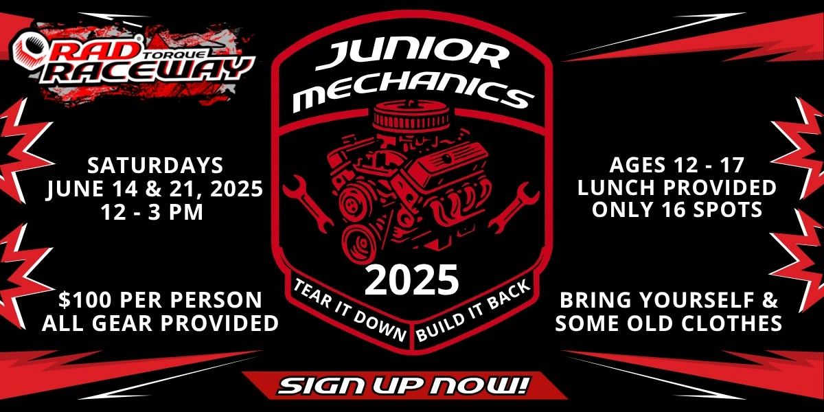 Event image for JUNIOR MECHANICS @ RAD RACEWAY