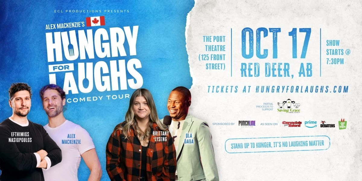 Event image for Alex MacKenzie's Hungry for Laughs Comedy Tour 18+
