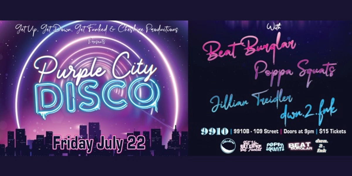 Event image for Purple City Disco, Dwn.2.Fnk, Jillian Treidler, Beat Burglar & Poppa Squats