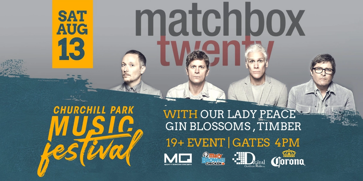 Event image for Churchill Park Music Festival featuring Matchbox Twenty