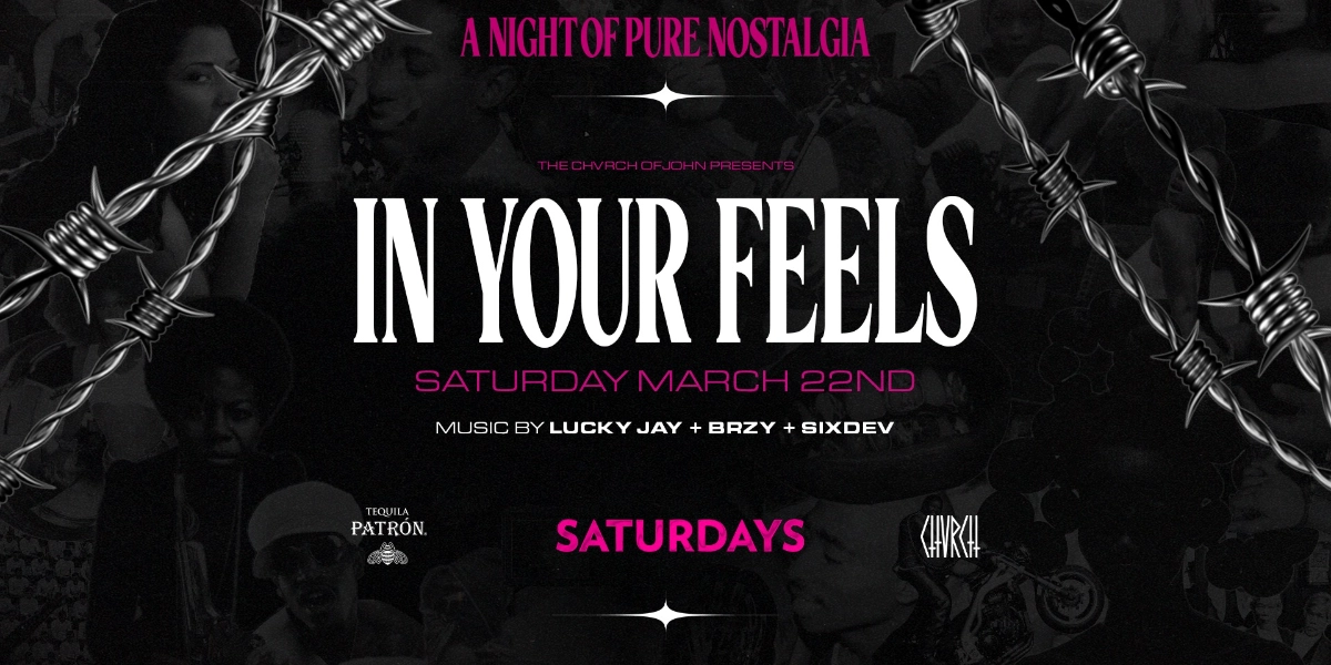 Event image for IN YOUR FEELS - Sat March 22 [Edmonton]