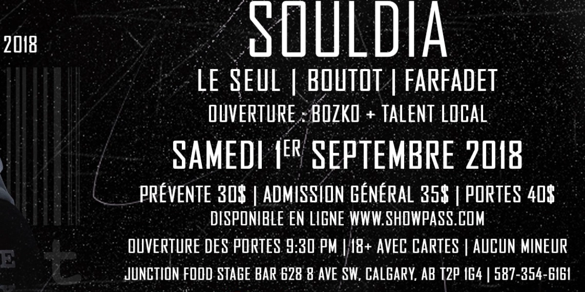 Event image for Souldia Alberta Tour 2018 - Calgary