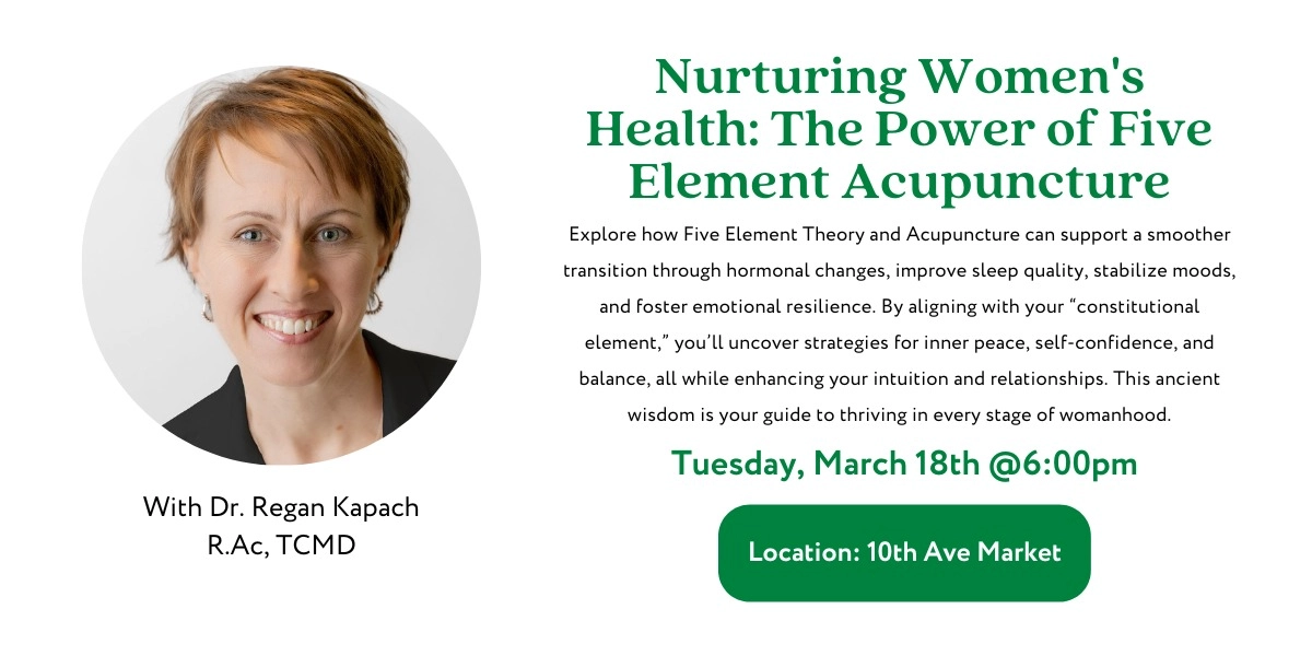 Event image for Nurturing Women's Health: The Power of Five Element Acupuncture