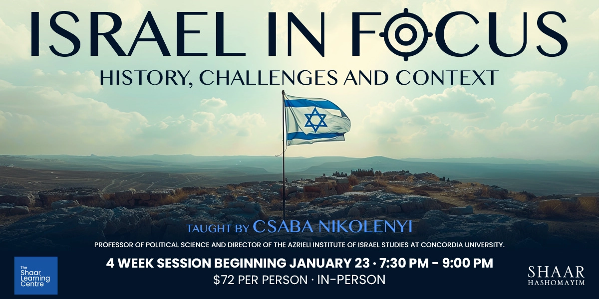 Event image for Israel in Focus: History, Challenges, and Context