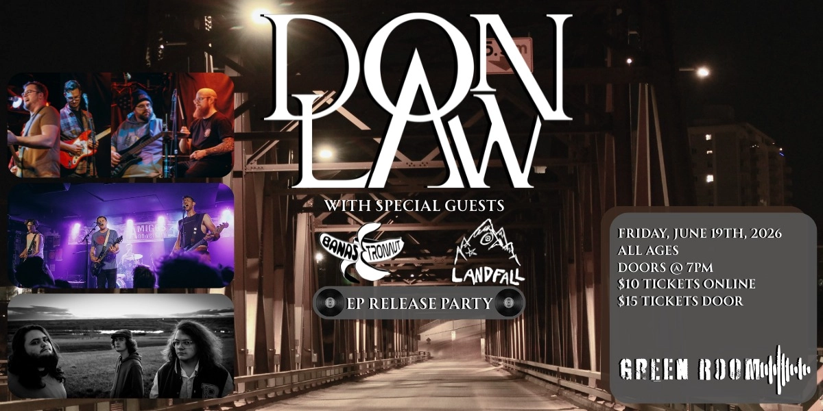 Event image for DON LAW – EP RELEASE – W/ LANDFALL & BANASTRONAUT | ALL AGES