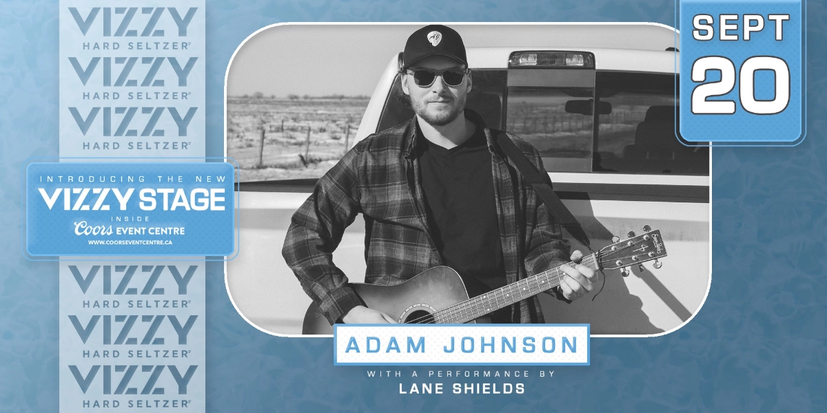 Event image for Adam Johnson performing on the NEW Vizzy Stage at Coors Event Centre