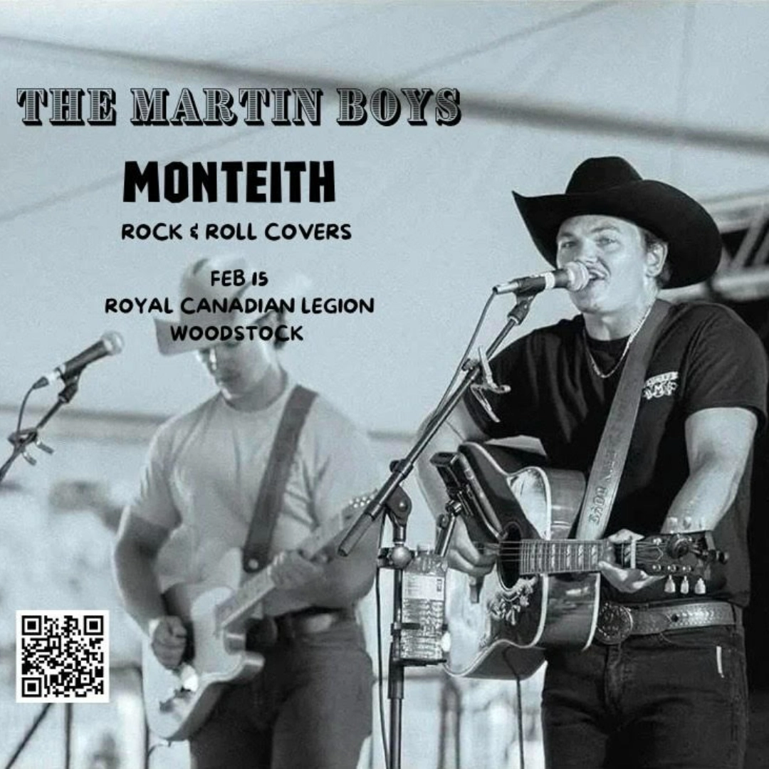Event image for Rock Meets Country - THE MARTIN BOYS w Monteith (Rock cover set) @ Woodstock Legion