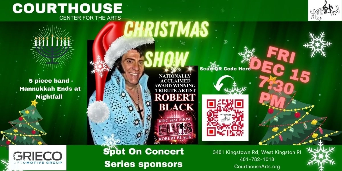 Event image for Elvis Christmas Robert Black 5 PC Band FRI 12/15/23 7:30PM