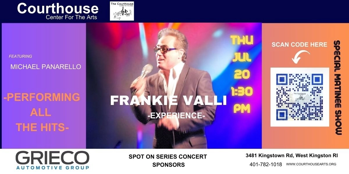 Event image for Frankie Valli  7/20/23 - 1:30 PM, Thursday Michael Panarello