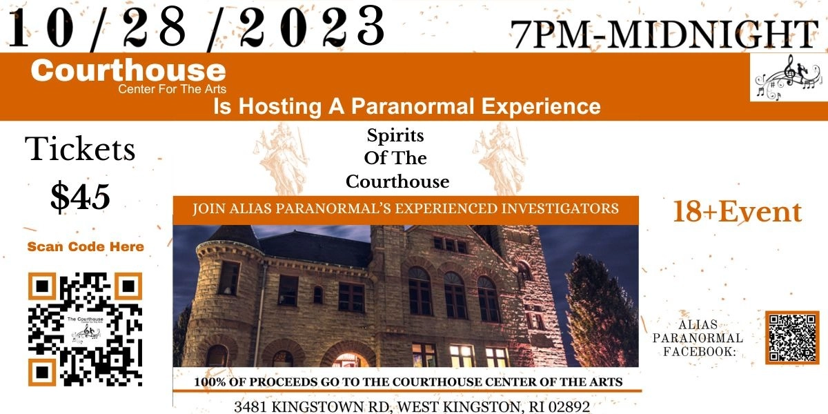 Event image for A Courthouse Paranormal Experience Sat 10-28-23 7PM