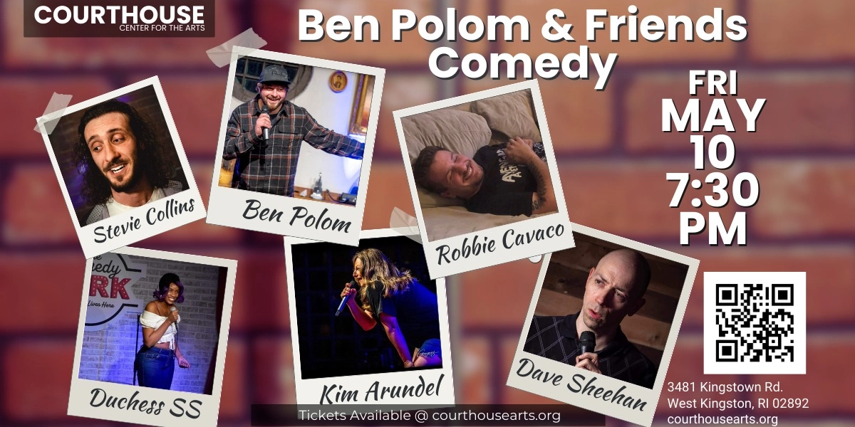 Event image for Ben Polom & Friends Kim Arundel, Robbie Cavaco & More Comedy MAY 10 FRI 7:30 PM