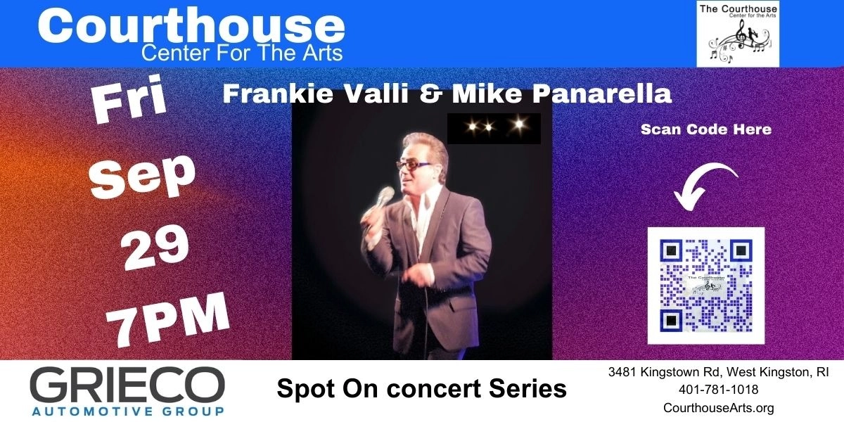 Event image for Frankie Valli  FRI 9/29/23 at 7:00 PM  Michael Panarello