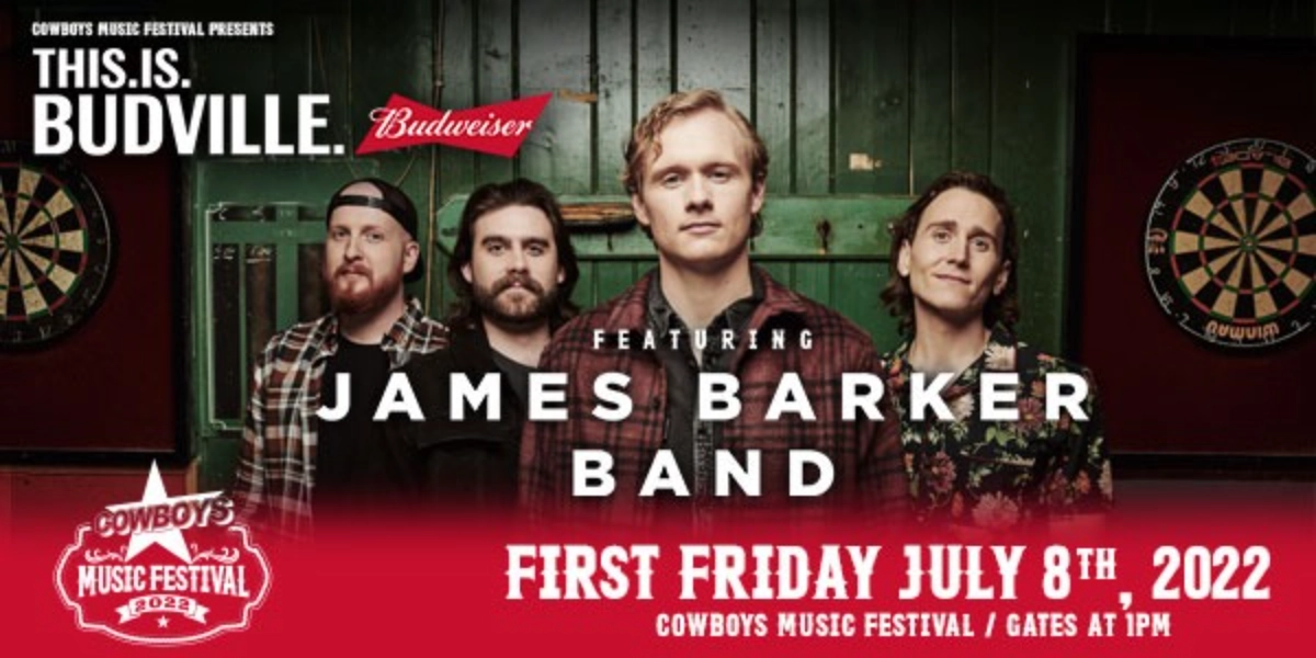 Event image for COWBOYS MUSIC FESTIVAL: BUDVILLE FIRST FRIDAY FT. JAMES BARKER BAND