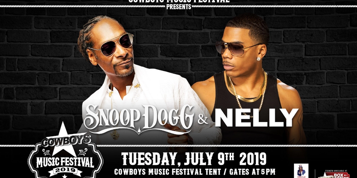 Event image for COWBOYS MUSIC FESTIVAL: SNOOP DOGG & NELLY
