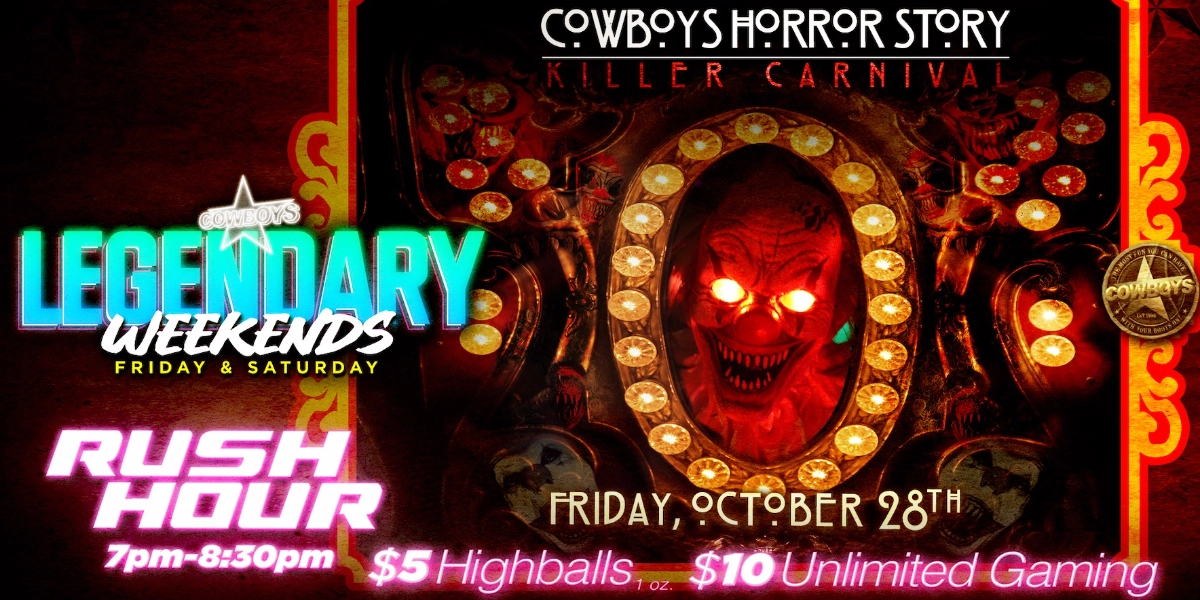 Event image for COWBOYS HORROR STORY: KILLER CARNIVAL - FREAKY FRIDAY