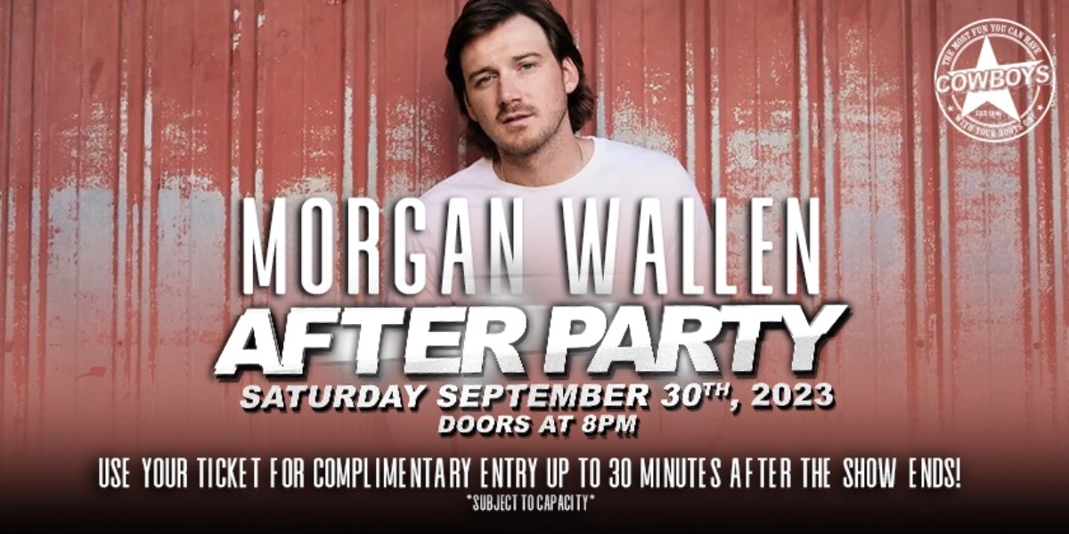 Event image for MORGAN WALLEN AFTER PARTY | THURSDAY SEPTEMBER 7TH