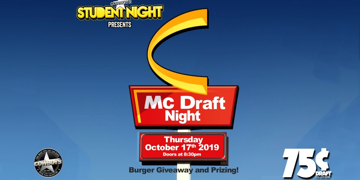 Event image for Cowboys Student Night Presents: McDraft