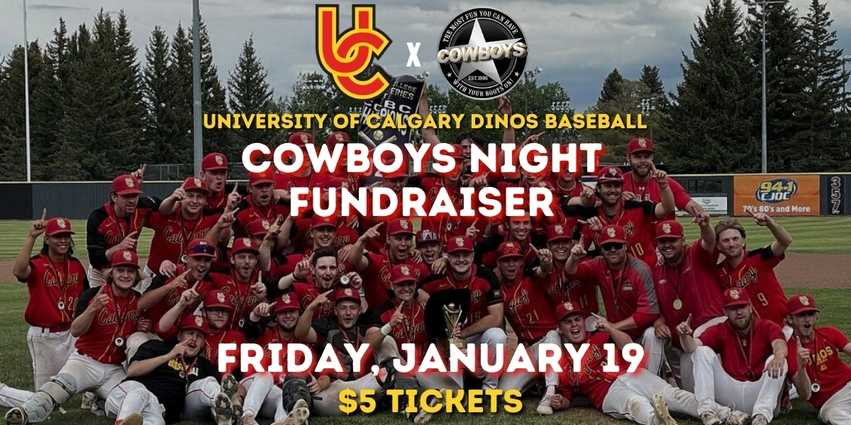 Event image for U OF C DINOS BASEBALL FUNDRAISER | JANUARY 19TH