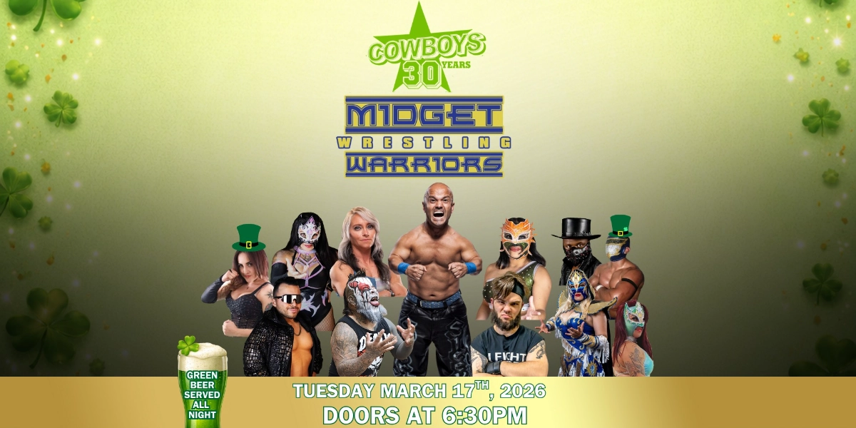 Event image for MIDGET WRESTLING WARRIORS | ST. PATRICKS DAY