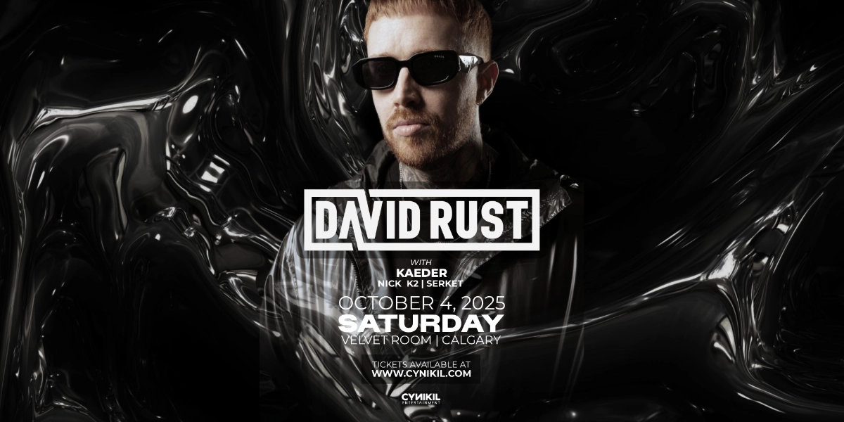 Event image for DAVID RUST | CALGARY | VELVET ROOM - [BOUNCE][HARD TECHNO]
