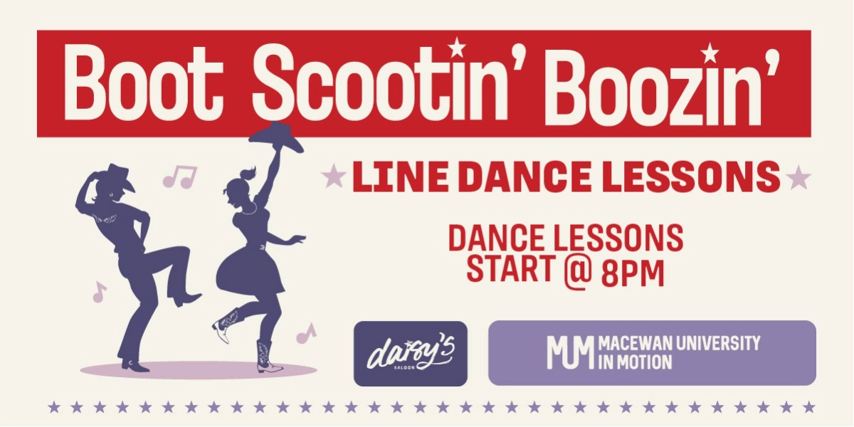 Event image for Boot Scootin' Boozin' - Dance Lessons with MacEwan in Motion