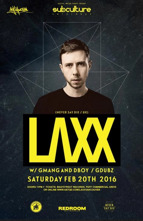 Event image for LAXX at SUBcultureSaturdays