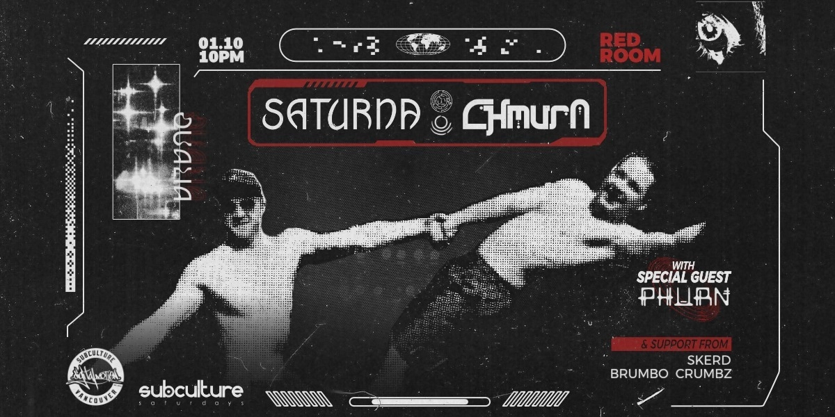 Image d'événement pour Saturna & Chmura at SUBculture Saturdays