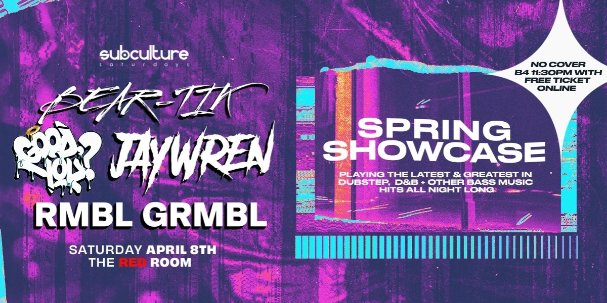 Event image for Spring artist showcase #2 at SUBculture Saturdays