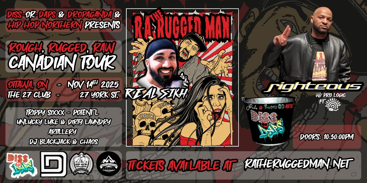 Event image for R.A. The Rugged Man w/ Diss-Or-Daps - Ottawa- Ep. 56