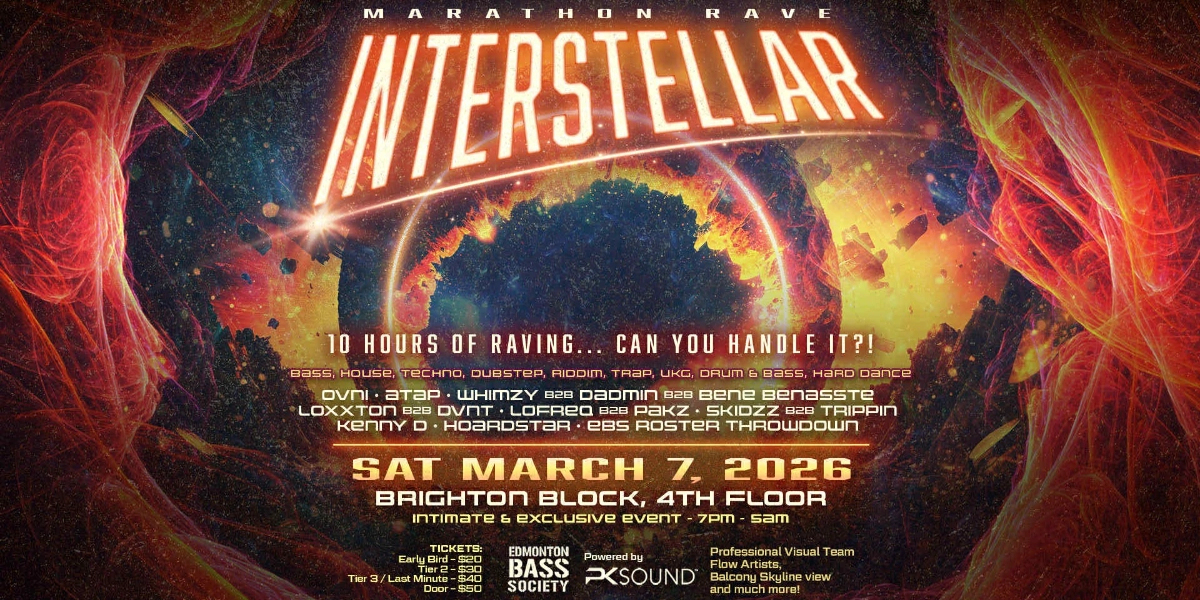 Event image for Edmonton Bass Society presents 🌌 INTERSTELLAR