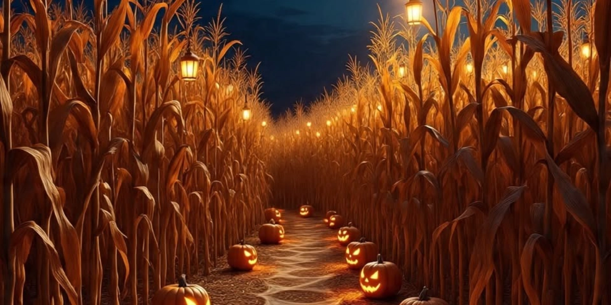 Image d'événement pour Halloween maze night with haunted house