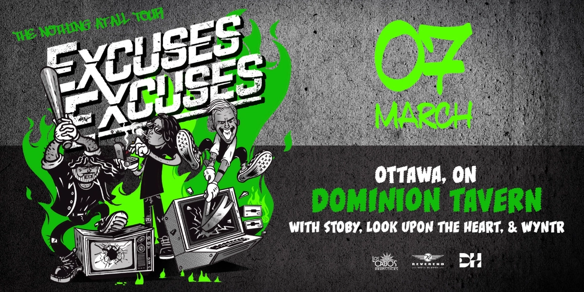 Event image for Excuses Excuses, Stoby, Look Upon The Heart, & Wyntr Live in Ottawa