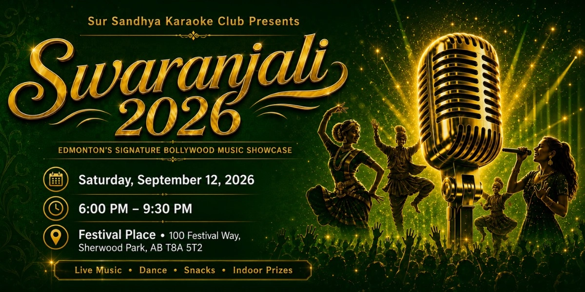 Event image for Swaranjali 2026: Edmonton's Signature Bollywood Music Showcase