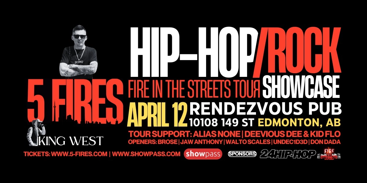 Event image for Fire in the Streets - Hip-hop/Rock Showcase (Feat. 5 Fires)
