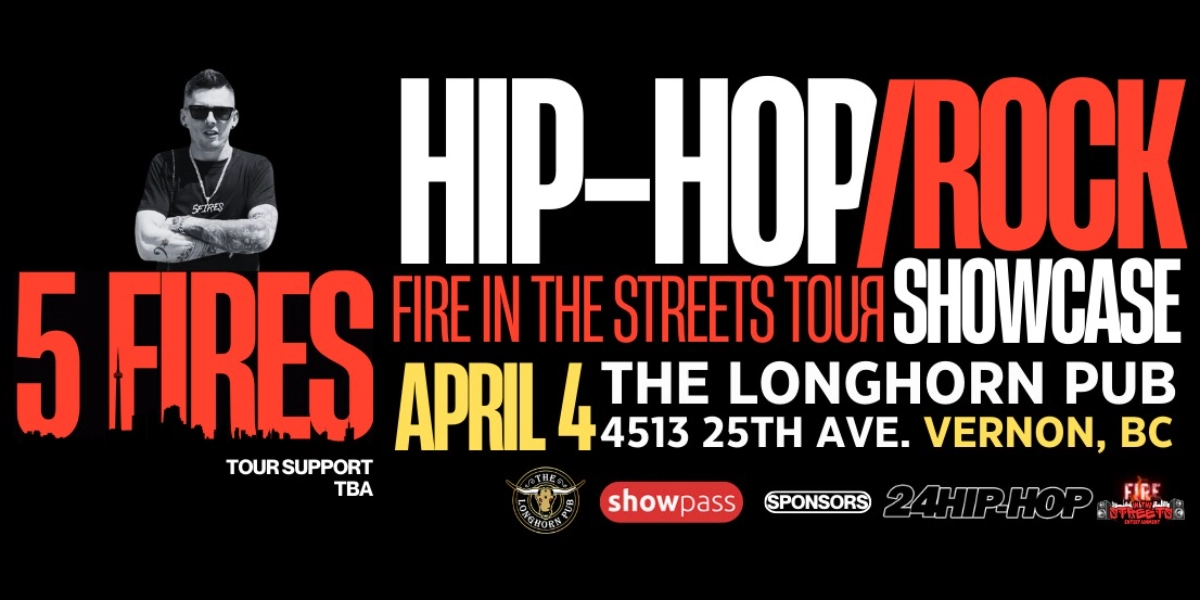 Event image for Fire in the Streets - Hip-hop/Rock Showcase (Feat. 5 Fires)