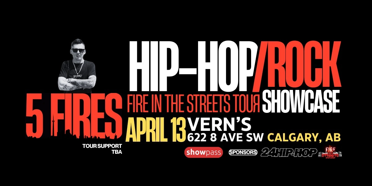 Event image for Fire in the Streets - Hip-hop/Rock Showcase (Feat. 5 Fires)