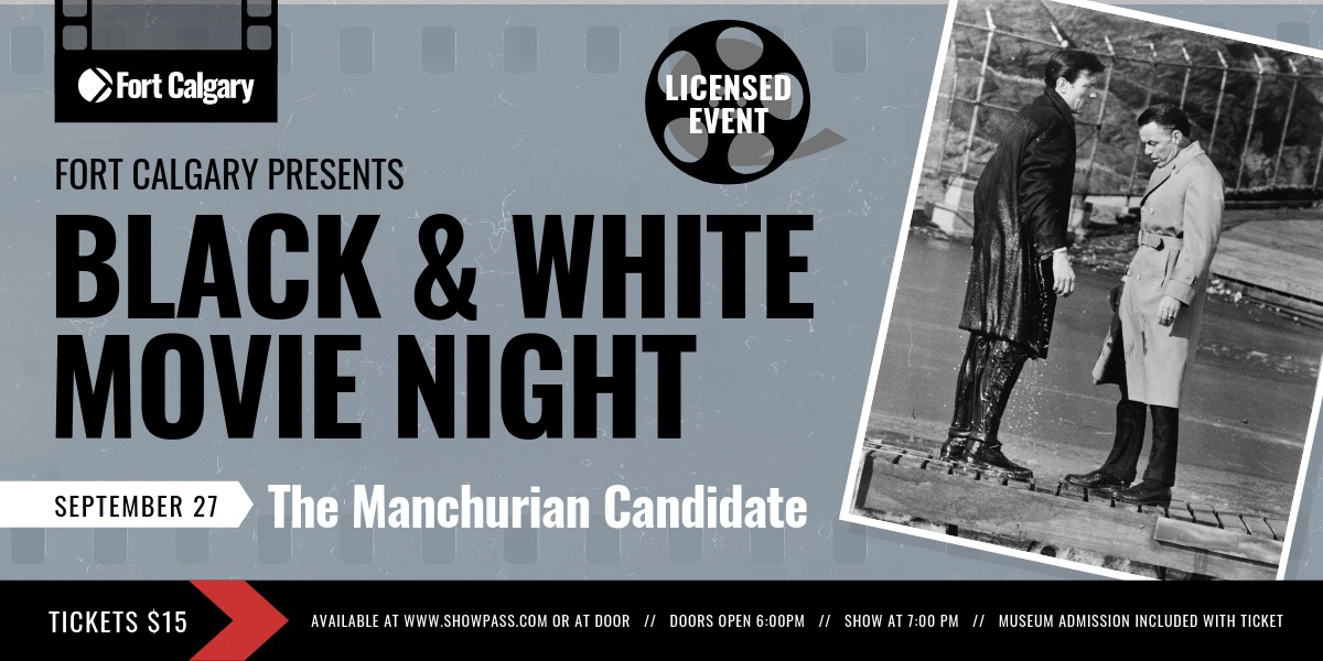 Event image for Fort Calgary Presents: Black & White Movie Nights