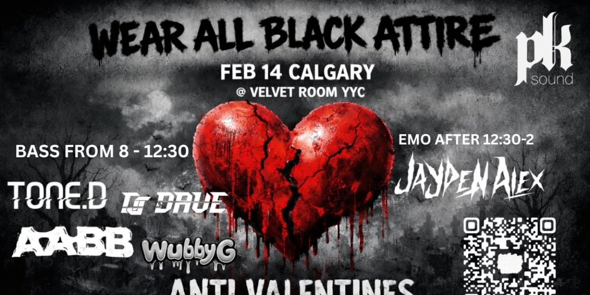 Event image for Anti Valentines: BLACKOUT (CRANKDAT PRE-PARTY) AABB, WUBBY G, DJ DAVE, JAYDEN ALEX