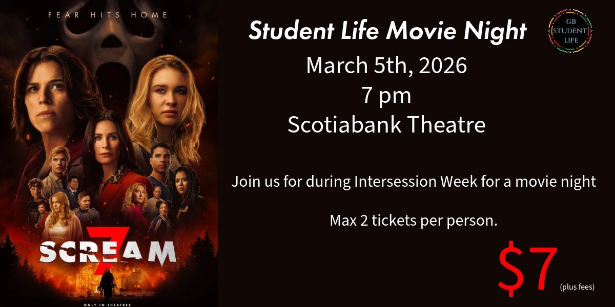 Event image for Student Life - Scream 7 Screening
