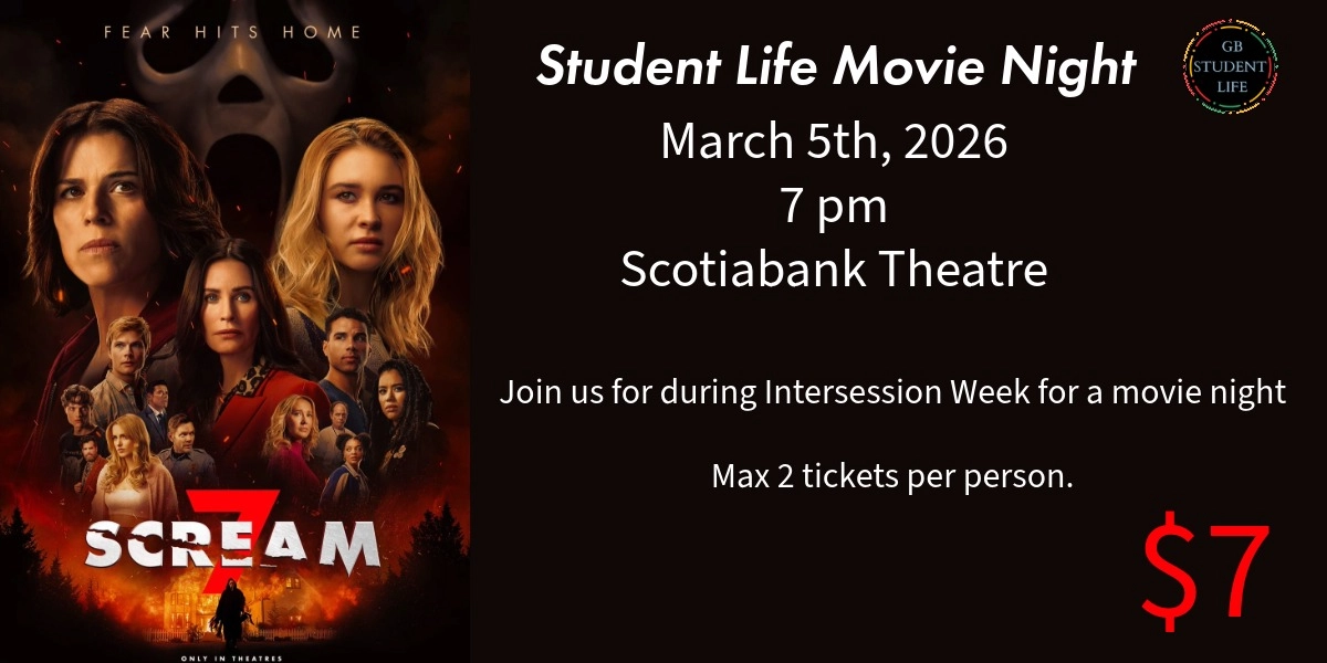 Event image for Student Life - Scream 7 Screening