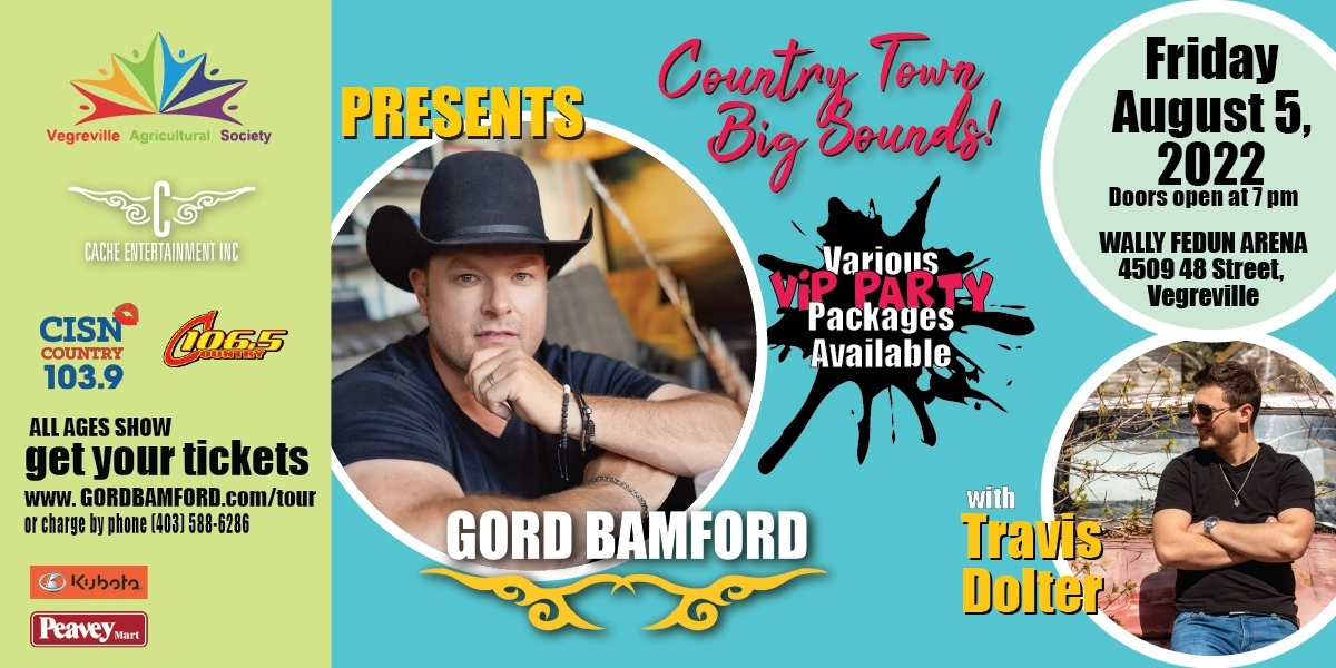 Event image for Vegreville Country Fair - Gord Bamford Concert w/ Travis Dolter.
