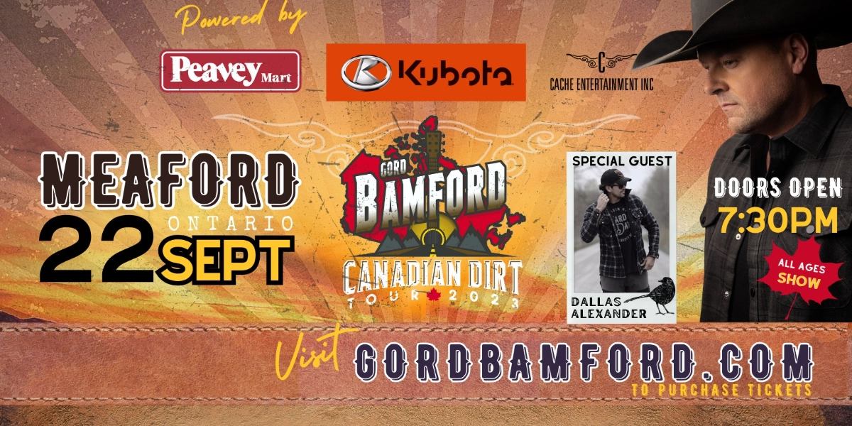 Event image for Gord Bamford Canadian Dirt Tour Pt 2 - Meaford, ON