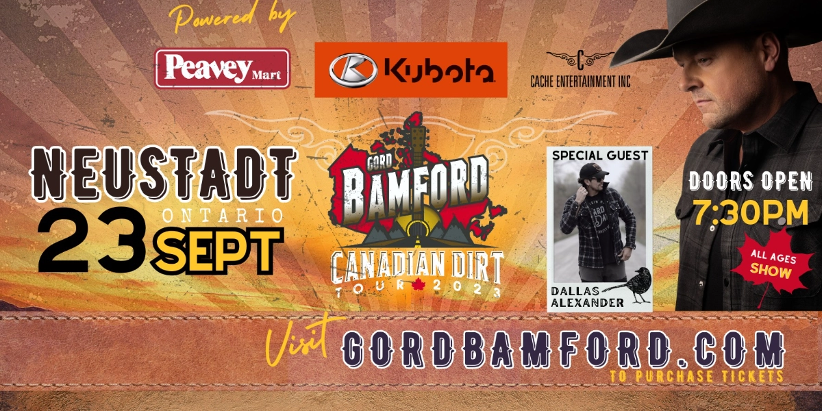 Event image for Gord Bamford Canadian Dirt Tour Pt 2 - Neustadt, ON