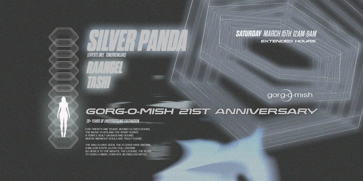 Event image for Gorg-O-Mish Presents: Silver Panda, Räangel & Tashi
