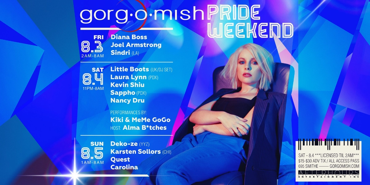 Event image for Saturday August 4th #prideatgorgomish