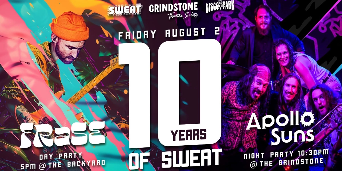 Event image for 10 Years of SWEAT feat. Frase & Apollo Suns